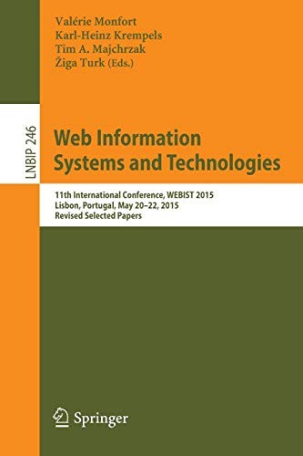 Cover for Web Information Systems and Technologies