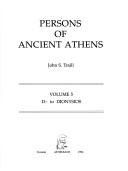 Cover for Persons of ancient Athens
