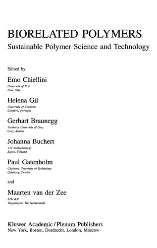 Cover for Biorelated polymers