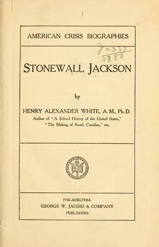 Cover for Stonewall Jackson