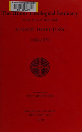 Cover for The Union Theological Seminary in the City of New York