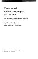 Cover for Columbus and related family papers, 1451 to 1902