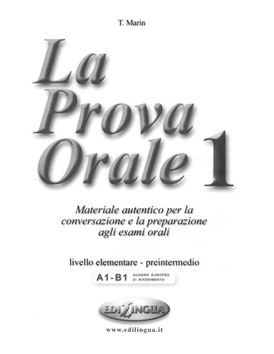 Cover for La prova orale