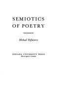 Cover for Semiotics of poetry
