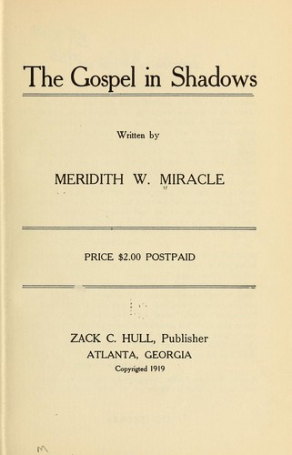 Cover for The gospel in shadows