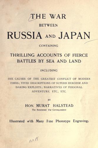Cover for The war between Russia and Japan