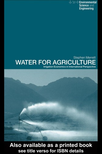 Cover for Water for agriculture