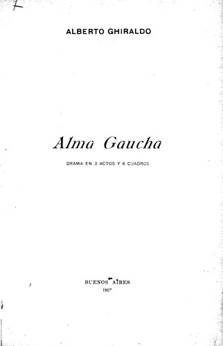 Cover for Alma gaucha