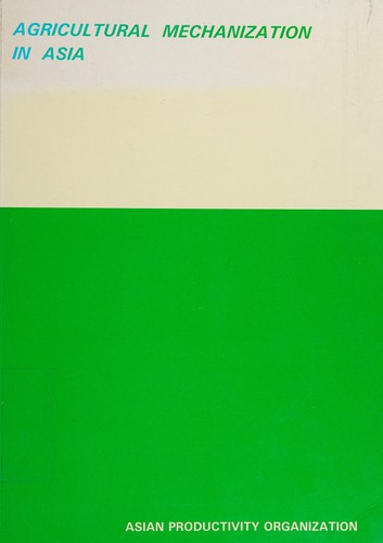 Cover for Agricultural mechanization in Asia