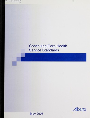 Cover for Continuing care health service standards