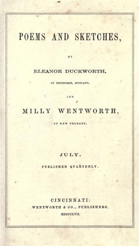 Cover for Poems and sketches