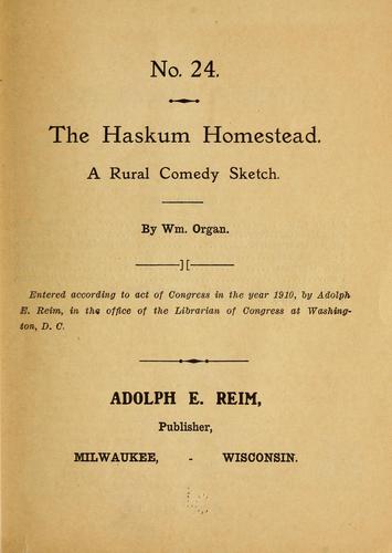 Cover for The Haskum homestead ...