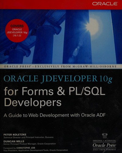 Cover for Oracle JDeveloper 10g for forms & PL/SQL developers