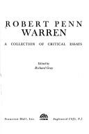 Cover for Robert Penn Warren, a collection of critical essays