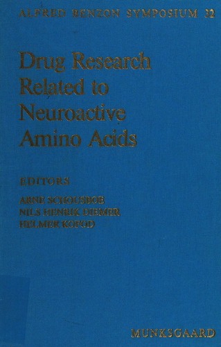 Cover for Drug research related to neuroactive amino acids