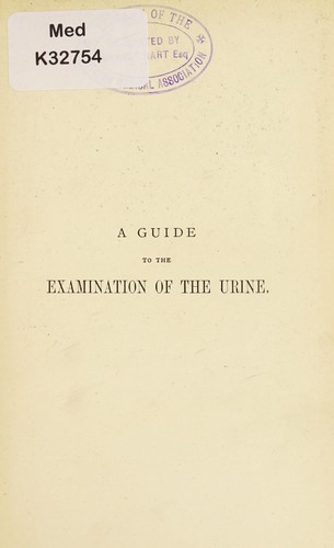 Cover for A guide to the examination of the urine