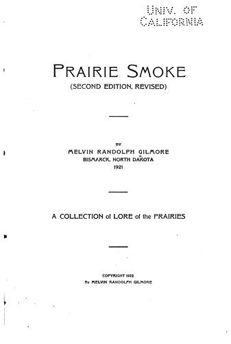 Cover for Prairie smoke