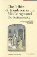 Cover for Politics of Translation in the Middle Age (Perspectives on Translation)