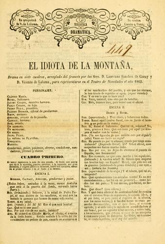 Cover for El idiota de la montaña