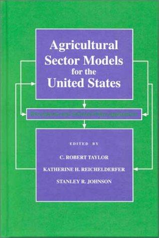 Cover for Agricultural sector models for the United States