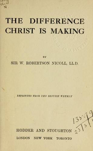 Cover for difference Christ is making.