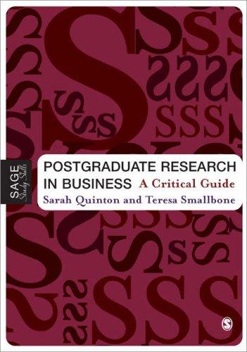 Cover for Postgraduate Research in Business