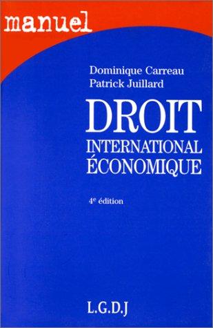 Cover for Droit international économique