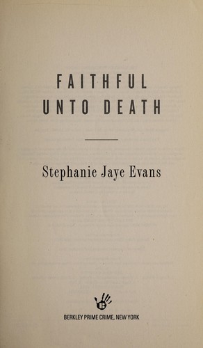 Cover for Faithful unto death