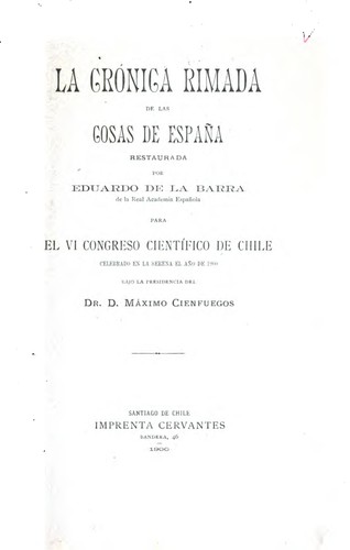 Cover for La Crónica rimada de las cosas de España