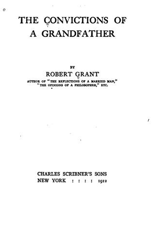 Cover for The convictions of a grandfather