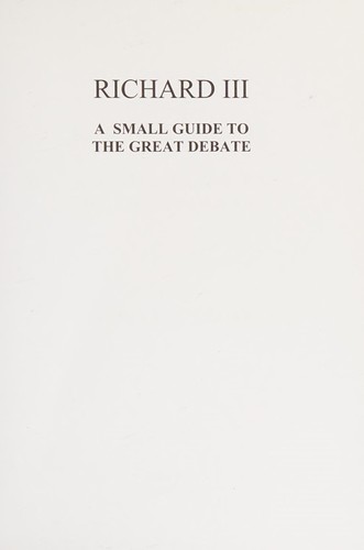 Cover for Richard III