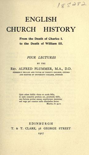 Cover for English church history, from the death of Charles I. to the death of William III.