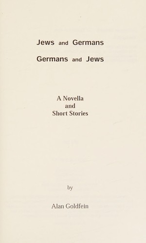 Cover for Jews and Germans, Germans and Jews