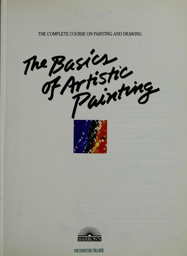 Cover for The Basics of artistic painting.