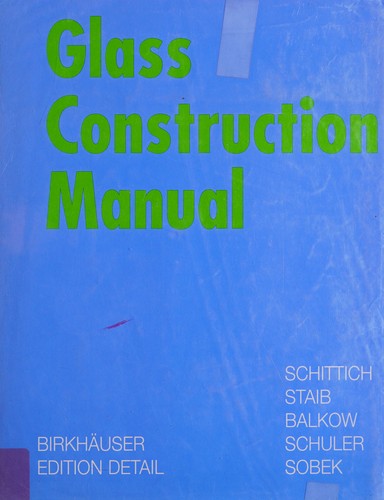 Cover for Glass construction manual