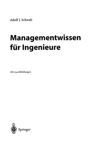 Cover for Managementwissen für Ingenieure