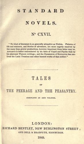 Cover for Tales of the peerage and the peasantry
