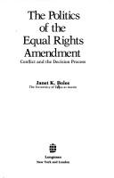 Cover for The politics of the equal rights amendment