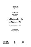 Cover for La población de la ciudad de México en 1790