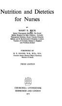 Cover for Nutrition and dietetics for nurses