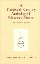 Cover for Thirteenth Century Anthology of Rhetorical Poems (Toronto Medieval Texts & Translations)