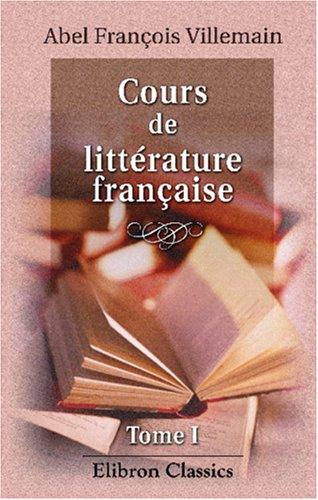 Cover for Cours de littérature française