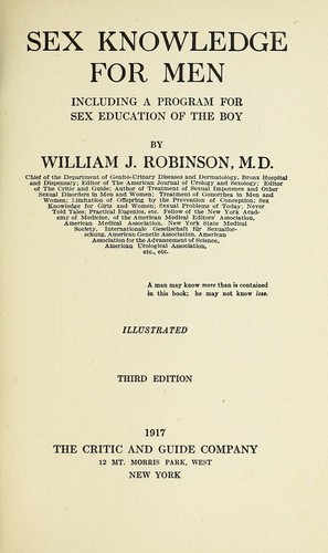 Cover for Sex knowledge for men