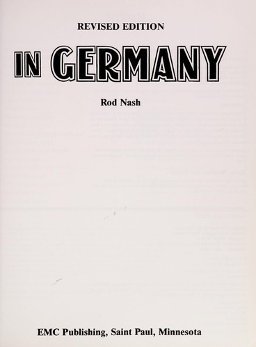 Cover for In Germany