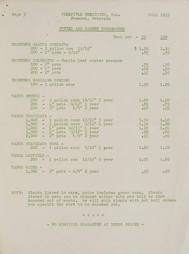 Cover for Wholesale list of field grown, canned & potted stock