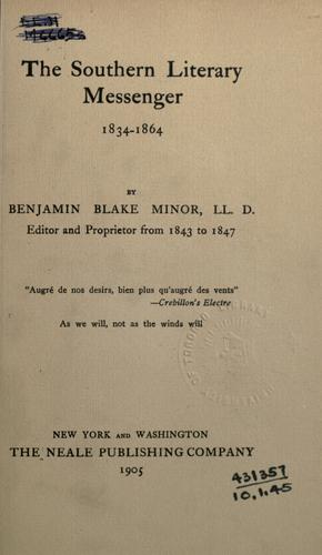 Cover for The Southern literary messenger, 1834-1864.
