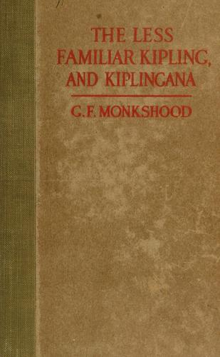 Cover for The less familiar Kipling, and Kiplingana