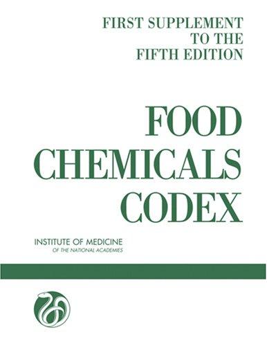 Cover for Food Chemicals Codex