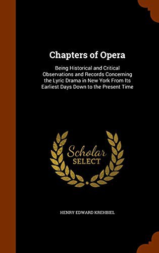 Cover for Chapters of Opera
