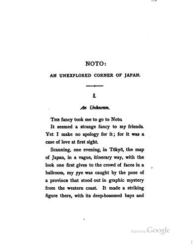 Cover for Noto: An Unexplored Corner of Japan